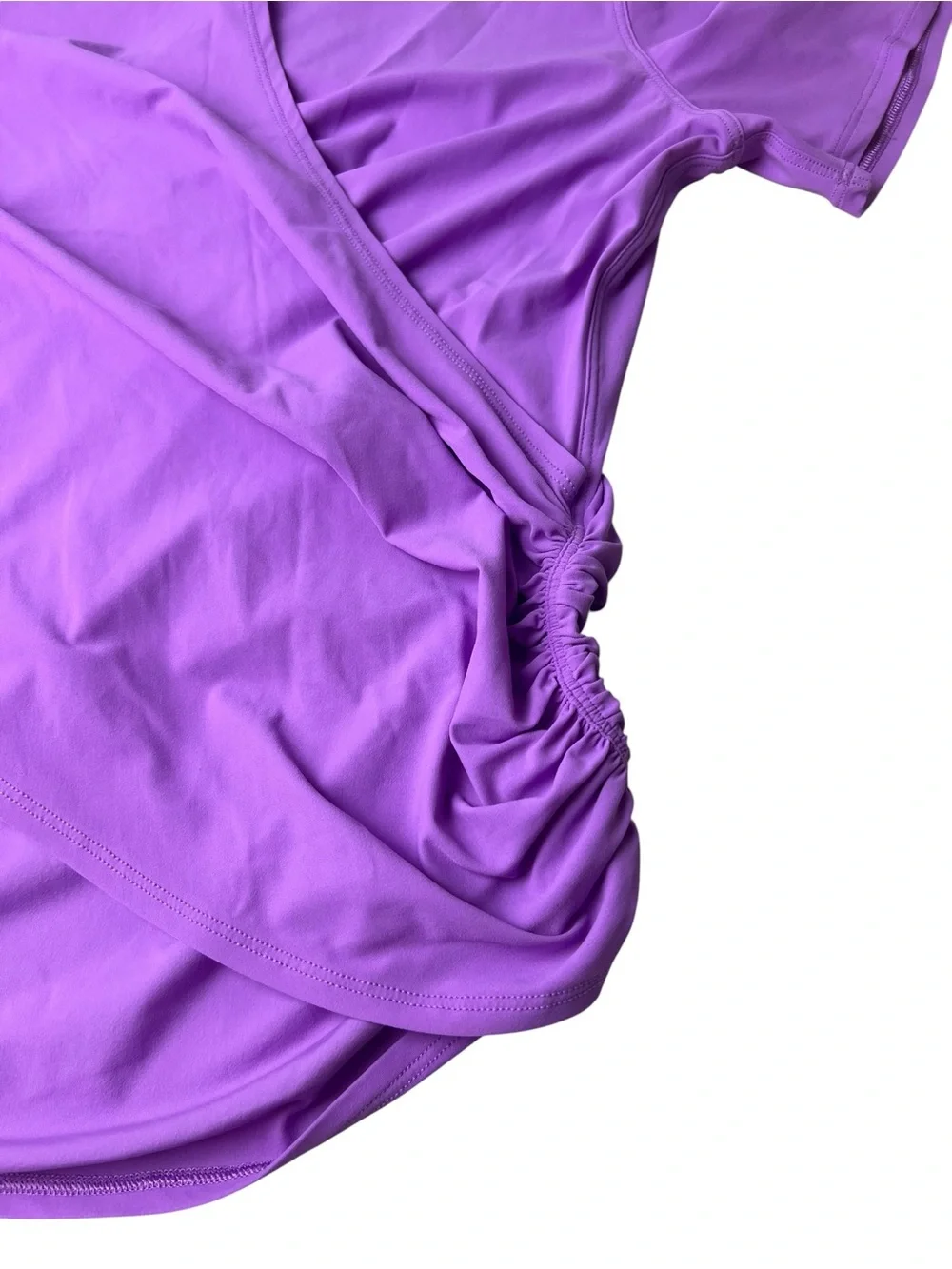 Lululemon Seawheeze 2020 Run Off Route Purple Ruched Side Women’s Size 8 Top